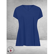 Plus Basics  Top/Shirt SS Travel Light Ink Blue